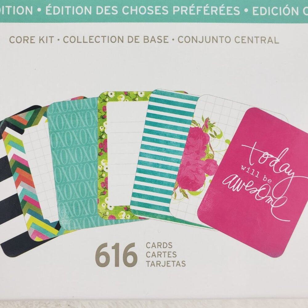 Becky Higgins Favorite Things Core Scrapbooking Crafting Kit. 616 Cards NWT